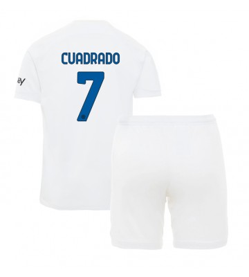 Inter Milan Juan Cuadrado #7 Borta Kläder Barn 2023-24 Kortärmad (+ Korta byxor)
